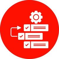 Backlog Glyph Circle Icon vector