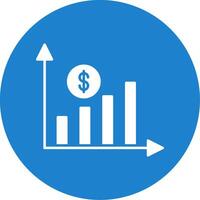 Revenue Glyph Circle Icon vector
