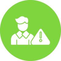 Risk Glyph Circle Icon vector