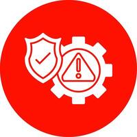 Risk Management Glyph Circle Icon vector