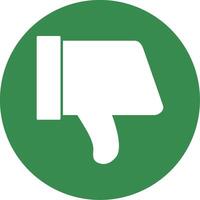 Dislike Glyph Circle Icon vector