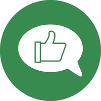 Good Review Glyph Circle Icon vector