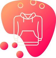 icono de vector de sudadera con capucha