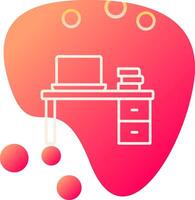 Office Desk Vector Icon