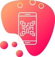 teléfono inteligente qr código vector icono