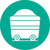 Wagon Glyph Circle Icon vector