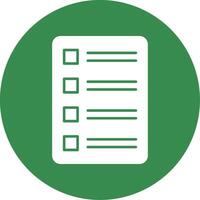 Task List Glyph Circle Icon vector