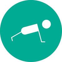 Exercise Glyph Circle Icon vector