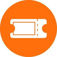 Ticket Glyph Circle Icon vector