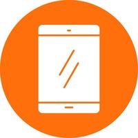 Mobile Glyph Circle Icon vector