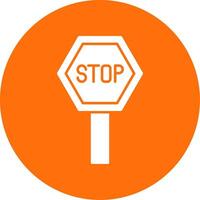 Pit Stop Glyph Circle Icon vector