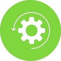 Automate Glyph Circle Icon vector