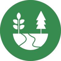 Nature Glyph Circle Icon vector