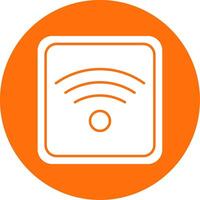 Wifi Glyph Circle Icon vector