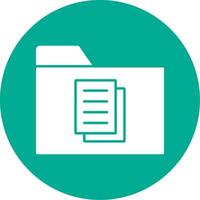 Documents Glyph Circle Icon vector
