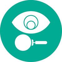Vision Glyph Circle Icon vector