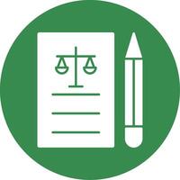 Legal Glyph Circle Icon vector