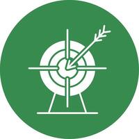 Archery Glyph Circle Icon vector