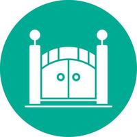 Gate Glyph Circle Icon vector