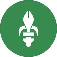 Fleur de lis Glyph Circle Icon vector