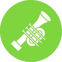 Trumpet Glyph Circle Icon vector