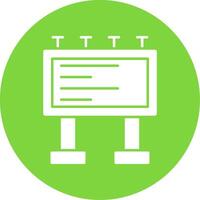 Billboard Glyph Circle Icon vector