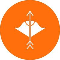 Crossbow Glyph Circle Icon vector