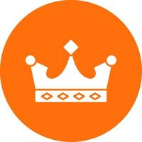 King Glyph Circle Icon vector