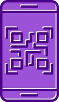 Smartphone Qr Code Vector Icon