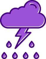 Thunder storm Vector Icon