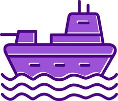 Military Ship Vector Icon