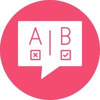 Ab Testing Glyph Circle Icon vector