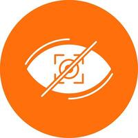 Visibility Off Glyph Circle Icon vector