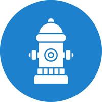 Fire Hydrant Glyph Circle Icon vector