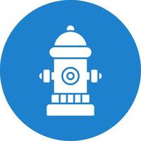 Fire Hydrant Glyph Circle Icon vector