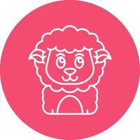 Smile Linear Circle Multicolor Design Icon vector