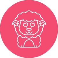In love Linear Circle Multicolor Design Icon vector
