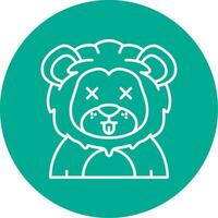 Dead Linear Circle Multicolor Design Icon vector