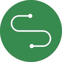 Curve Glyph Circle Icon vector