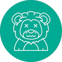 Dead Linear Circle Multicolor Design Icon vector