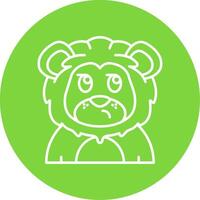 Suspicious Linear Circle Multicolor Design Icon vector