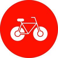 icono de círculo de glifo de bicicleta vector