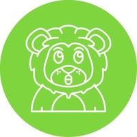 Surprised Linear Circle Multicolor Design Icon vector