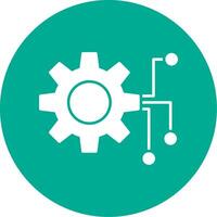 Engineering Glyph Circle Icon vector