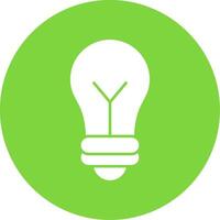 Idea Glyph Circle Icon vector