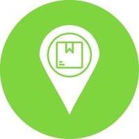 Tracking Glyph Circle Icon vector