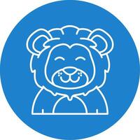 Happy Linear Circle Multicolor Design Icon vector