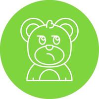 Suspicious Linear Circle Multicolor Design Icon vector