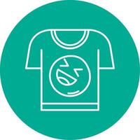 Tee Linear Circle Multicolor Design Icon vector