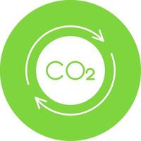 Carbon Cycle Glyph Circle Icon vector